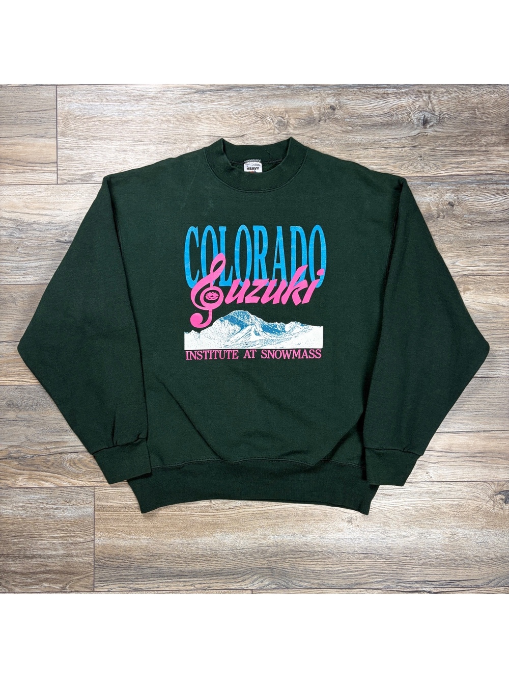 90’s Vintage Heavyweight Dark Green Colorado Suzuki Institute Sweatshirt